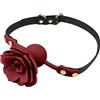 SXOVO Ball Gag Sadomaso Gadget Donna Uomo - Silicone Gag Ball a Forma di Fiore, Ballgag a Sfera Regolabile per Schiave Feticcio Cosplay, BDSM Sex Toys Sessuali per Coppie (Chiaretto)