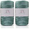 Makromecity 2 fili di filato macramè, 2 mm x 230 m, di alta qualità, in poliestere, macramè, in polipropilene, per decorazioni per la casa, piattino, borsa a tracolla, runner per ciuccio, 20 colori