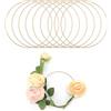 QWORK® 10 Pezzi Anelli in Metallo Oro 15 cm per Acchiappasogni e Artigianato Fai-da-Te