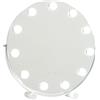 Flamingueo Specchio Trucco con Luci Rotondo - 11 LED - 3 Modi di Luce - Intensità Regolabile - Controllo Tattile - Posizione Regolabile - Vanity Mirror - Bianco - 42,5x10x42cm