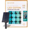 GuirLED Ghirlanda per esterno sfere luminose LED - Impermeabile IP65 - Pannello solare alta efficienza - On/Off automatico - orizzonte - 32 Sfere