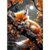 CEOVR Volpi Diamond Painting Kit,30x40cm Pittura Diamante Kits,Mosaico Diamanti Painting,Volpi Che Dormono Sugli Alberi
