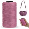 LEREATI Cordino per Borse Uncinetto Piatto Filo Macrame 1mm x 230m Macrame Corda Colorata Cordoncino per Borse a Uncinetto, Arazzo da Parete, Acchiappasogni, Fai da Te (Fagiolo Sabbia)