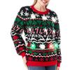 Giggling Getup Maglione natalizio a LED, con lampadine integrate, per uomo e donna, nero, Medium