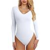SHEKINI Body Donna Maniche Lunghe Sexy a Costine Top Sottogiacca Eleganti Body Donna Bodysuit Babydoll Clubwear Jumpsuits