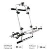 Fabbri Portabici posteriore Fabbri BICI OK MTB VAN per RENAULT MASTER dal 2011 bici SILVER
