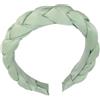 Whakano Cerchietto intrecciato largo, fascia per capelli da donna, alla moda, accessorio per capelli antiscivolo, per donne e ragazze, per trucco, doccia, cura della pelle, compleanno, festa, verde chiaro