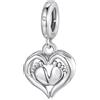 Kerraom Ciondolo Granchio/Ragno/Impronta/Famiglia Charm Argento Sterling 925 Donna, Gioielli Pendente Design Animali Elegante Regalo Amore per Ragazze