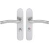 Bricard Tempo Classic 666476 - Set di maniglie in acciaio inox su piastra con serratura e indicatore luminoso