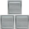 Amig - Griglia Quadrata in Alluminio con Zanzariera | Griglie di Ventilazione per Uscita d'Aria | Ideale per Soffitto di cucina e Bagno | Misure 100 x 100 mm | Colore Argento (Confezione da 3)