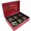 ACROPAQ AG250R - Valigetta portamonete, 250 x 185 x 80 mm, colore: Rosso