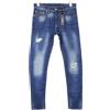 DIESEL Tepphar 084TX Jeans Da Uomo W28/L32 Strappati Carota Slim Fit Blu Stretch
