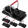 FALLENHELD Set da 5 trappole per topi in plastica - a scatto, riutilizzabili, igieniche, ad alta potenza, utilizzabili all'interno e all'esterno
