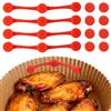 YIWONFU 12Pcs Magnetiche in Silicone per Friggitrice ad Aria, Calamite Forti per Carta da Forno, Resistente al Calore Accessorio per Friggitrici ad Aria Calda Fibbia di Fissaggio (Rosso 4 Set)