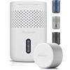Pro Breeze Osmo Deumidificatore silenzioso e ricaricabile per umidità e condensa in casa camera armadio auto - Rimuovi muffa da bagno con pastiglia da 700g - Senza elettricità (Bianco)