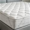 Italian Bed Linen Topper DREAM imbottito e trapuntato, Coprimaterasso Letto Piazza e Mezza Francese 140x195 cm, Imbottitura da 700g/m², con Elastici Angolari e soffietto da 8 cm - Lavabile in Lavatrice