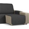 Martina Home Copri chaise longue imbottito Ambar, 200 cm, nero