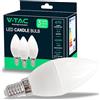V-TAC Lampadina LED a Candela con Attacco Edison E14, 4,5W (Equivalenti a 45W), Candela, 470 Lumen, Luce Bianca Naturale - (Box 3 Pezzi)