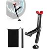 BIUGERCN Cavalletto Sollevamento Moto Posteriore Pieghevole Dirt/pit Bike, Rosso | Supporto Ruota Stabile, Maniglia Pieghevole, Uso Moto Stradale, Struttura Stabile