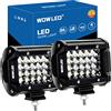WOWLED 1101 WOWLED Offroad 4 pollici Quad Row LED Pods 2 Pack, 7200LM Spot Beam 4 Row LED Light Bar Off Road Faro da lavoro Guida Fendinebbia Auto ATV UTE Truck Bar Lamp Camp Light 12V 24V DC 4X4