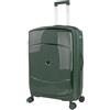 ITACA - Valigia Grande da Viaggio Rigide. Trolley Grande con 4 Ruote. Materiale PP Valigia Rigida Grande Resistente e Super Leggero - Robusta Valigia Grande Rigida XXL TSA, Verde
