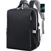 BAGZY Zaino 40x30x15 Air France 20L Zaino da Viaggio Aereo Bagaglio a Mano 40x30x15cm British Airways Impermeabile Zaini Porta PC 15.6 Pollici con Porta USB per Scuola Trekking Lavoro Donna Uomo Nero
