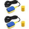 QWORK® 2 Pezzi Interruttore a Galleggiante, regolatore di Livello, per Serbatoio dell'Acqua, Pompa di Scarico, 3m