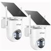 ieGeek Telecamera Wi-Fi Esterno 2K con Pannelli Solari Flessibili