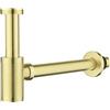 Keymark - Sifone universale in ottone per lavabo e lavandino, 1 1/4 x 32 mm, con scarico su misura, antiodore, rotondo, colore. oro spazzolato