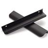 SYZOW 6 pezzi maniglie nascoste per mobili da cucina 160mm Maniglie Cucina Nere-Maniglie per Mobili in Alluminio Maniglie Cassetti Nere Nascosto Maniglie Armadio