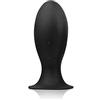 SXOVO Plug Anale Ovale con Ventosa Analesex Toy in Silicone Liquido Butt Plug Anale per Stimolazione Prostata Toys Sessuali per Donna Uomini Coppie (M,Nero)
