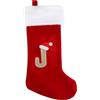 SULOLI 46 cm - Calze di Natale grandi, da appendere, stivale di Natale, Babbo Natale, sacchetto regalo (rosso-J)