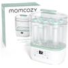 Momcozy Sterilizzatore Biberon Elettrico a Vapore 3-in-1 - Sterilizza, Asciuga e Riscalda, Elimina Molti Batteri Comuni In Vari Scenari d'Uso, Capacità 8 Biberon, Protezione Antigermi 24h