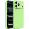 Captor Cover iPhone 17 Pro Max Custodia Colorata in Silicone Liquido, Antiurto, Flessibile, Bordo Rialzato per Schermo e Fotocamera Con Microfibra Interna per iPhone 17 Pro Max Cover (Verde)