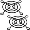 Aerzetix - C15103 - Set di 2 Griglie di Protezione per Ventola da Computer 52x52mm - in Metallo - Colore Nero
