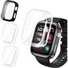 iVoler 3 Pezzi HD Clear Cover con Pellicola Protettiva per Huawei Watch D2 (2024), Copertura Completa Custodia Anti-Graffio Ultra Sottile Morbida TPU Case, 2 Trasparente + 1 Nero