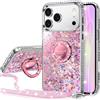 Silverback Cover per iPhone 17 Pro, Custodia con Supporto ad Anello Girevole a 360 Gradi, Cover Sottile e Morbida in TPU Antiurto per iPhone 17 Pro - Rosa