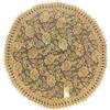 HOME ZEN HOUSEHOLD LINEN TOVAGLIA COPRITAVOLO CENTROTAVOLA RUNNER PIZZO MACRAME' LUSSO (ROTONDO DIAMETRO 90CM, DISEGNO FELCE COLORE BEIGE)