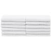 ZOLLNER 12 lavette da bagno, 100% cotone, 30x30 cm, bianche