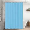 LUKDUNG Tenda da bagno in poliestere, 200 x 200 cm, anti muffa per bagno, tenda da doccia in tessuto, impermeabile, lavabile, Shower Curtain con 13 ganci blu