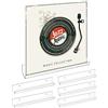 QWORK® 6 Pezzi Portadischi in Vinile, Espositore da Parete in Acrilico per Dischi in Vinile, Foto, Libri, Opere d'Arte, Trucco (12 x 1,5 x 1,5)