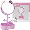 Get Trend Hello Kitty Sanrio Specchio da Tavolo con Portagioielli per Ragazza e Adolescenti, Specchi Decorativi con Portaoggetti per Collana Orecchini (Rosa Hello Kitty)