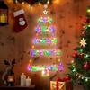 DazSpirit Luci a Scala di Natale, 88 cm Albero a Scala LED con Ghirlanda Lametta, 8 Modalità, Timer, Ganci, Luci di Natale a Batteria per Finestra Interno Esterno Festa, Parete, Porta (Colore)