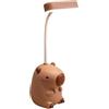 KBIBCK Luce Notturna Bambini, Lampada da Scrivania LED, lampada Capybara per temperino con Serbatoio, luce notturna USB, Luce Lettura Libro Senza Fili per Lettori di Notte,Bambino,Studio(B)