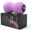 Maxgia Pallina Massaggio Muscolare Elettrico,Palla Doppia Rullo Massaggio Muscolare Vibrante Pilates—5 Modalità Vibrazione Trigger Point Massaggio Schiena Piedi