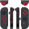eXtremeRate Tasti Kit per Nintendo Switch/OLED Joycon,Pulsanti SR SL L R ZR ZL ABXY Direzionali Trigger Grilletto Pezzi di Ricambio con Cacciaviti per Switch/OLED,Senza Joycon-Rosso Passione