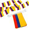 Anley Colombia String Flag Stendardi per stendardi, Eventi patriottici 20 luglio Decorazione per il giorno dell'indipendenza colombiana Barre sportive - 33 piedi 38 bandiere