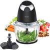 BEPER P102ROB003 Tritatutto Elettrico Chop&Whip con Contenitore in Vetro 500ml, Lame in Acciaio Inox, 2 Velocità, Accessorio per Emulsionare e Montare la Panna, Compatto, Sicuro e Facile da Pulire