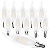 Zcexhph E14 Candela LED,4W Filament LED,C35 LED Lampadina Dimmerabile,Vintage Edison Candle Lamp,2700K bianco caldo,400LM sostituisce 40 Watt,vetro smerigliato,10pcs Pack