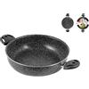 Home Stone Tegame Antiaderente, 2 Manici, Pietra, Antracite, 20 cm